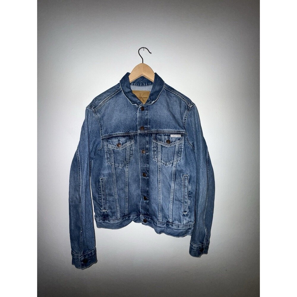Calvin Klein Jeans Women's Trucker Jacket Medium NWOT Vintage Style Grunge